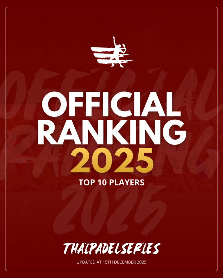 OFFICIAL RANKING 2025 - THAIPADELSERIES