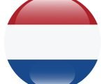Netherlands flag. Netherlands circle flag. Flag icon. Standard color. Round flag. Computer illustration. Digital illustration. Vector illustration.